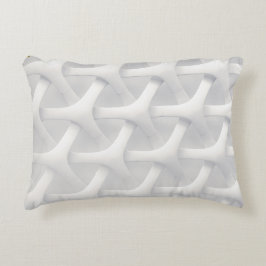 Moderno almohada entrelazada de acento blanco