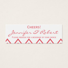 Moderno Aluminio de miel Chevron rosa Boda bebida