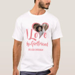 Moderno Amo A Mi Novia | Camiseta fotográfica de c<br><div class="desc">Sorprende a tu novio con esta linda camiseta de mi novia esta navidad,  cumpleaños o aniversario. La camiseta se puede personalizar para tu esposa,  novio,  esposo,  hermano,  mejor amigo,  hermana,  hermano,  hija,  mamá,  tía,  tío,  abuela,  abuelo y más!</div>