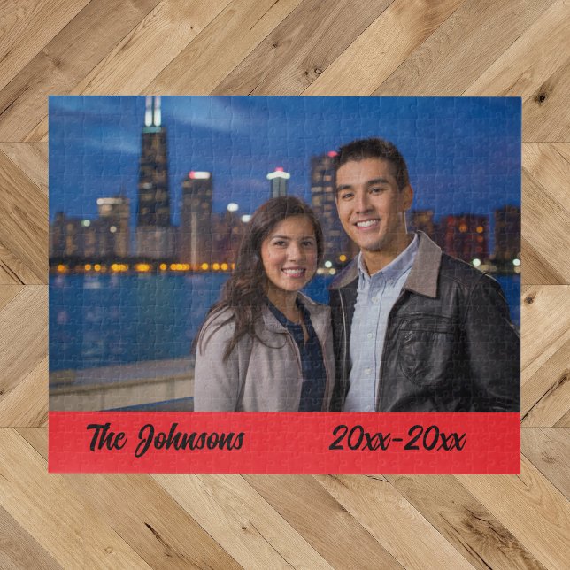 Moderno Aniversario Simple Foto Rompecabezas (Subido por el creador)