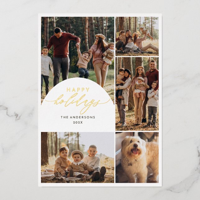 Moderno Arco de Collage de fotos Festividad Feliz  (Anverso)