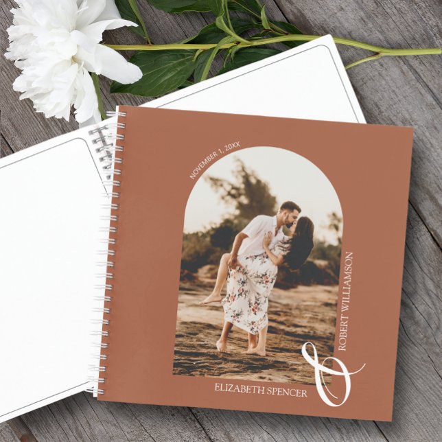 Moderno arco fotográfico - Libro de invitados Terr (Change the pages to any of the styles available. LOTS of colors in our collection.)