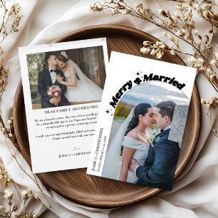 Moderno Arco Merry & Married Navidad Elopement
