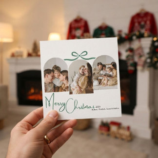 Moderno Arco Minimalista Foto Familia Navidad
