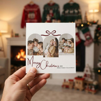 Moderno Arco Minimalista Foto Navidad Familia