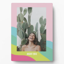 Moderno arcoiris abstracto colorido marco de mesa