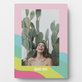 Moderno arcoiris abstracto colorido marco de mesa