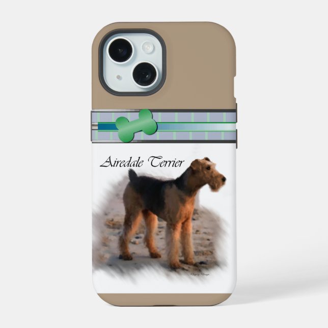 Moderno arte de perro de Airedale Terrier (Reverso )