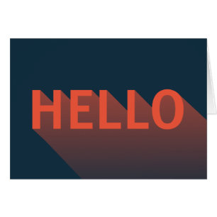 Moderno azul oscuro y Naranja Hola tipografía