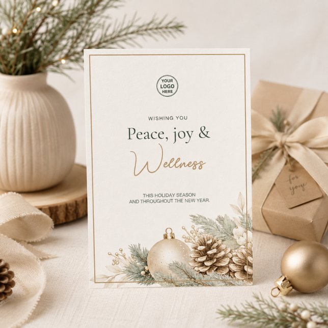 Moderno Bienestar de Spa de Navidad (Modern Christmas Spa Wellness Holiday Card)
