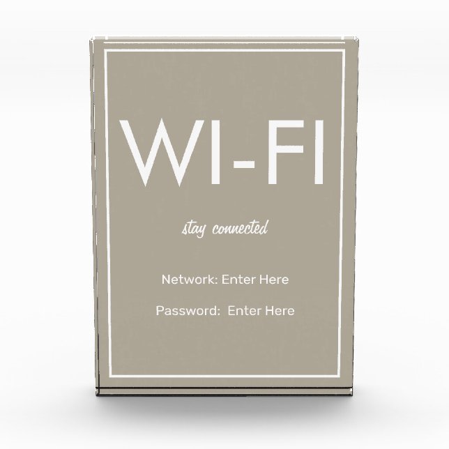 Moderno bloque de huéspedes de Wi-Fi básico Beige (Anverso)