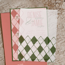 Moderno Boda de estilo argyle verde esmeralda