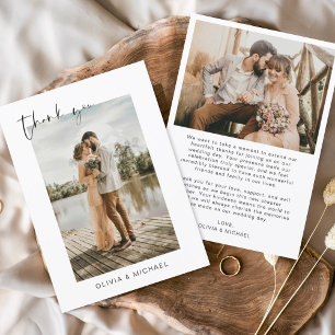 Moderno Boda de fotografía simple Elegante Tarjeta