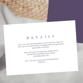 Moderno Boda de tipo púrpura minimo Detalle de inv