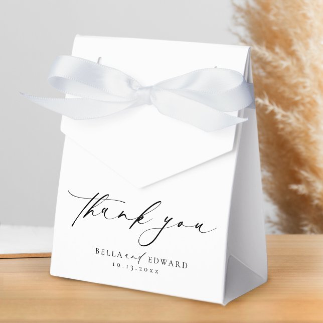 Moderno Boda Minimalista Gracias Caja De Favor (Subido por el creador)