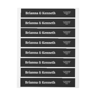 Moderno Boda negro y blanco negrita simple