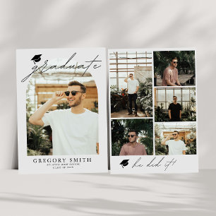 Moderno Boho Arch 6 fotos Invitación de graduación