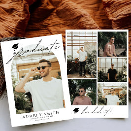 Moderno Boho Arch 6 fotos Invitación de graduación