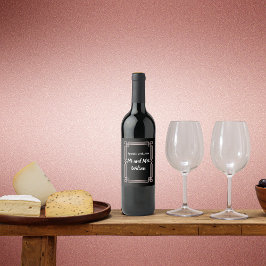 Moderno borde de oro Rosa sobre etiquetas de vino 