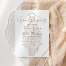 Moderno Brunch Boho Rosa Elegante Floral Bridal Br