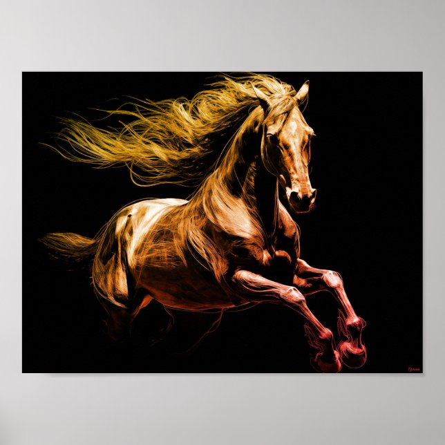 Moderno caballo de impresión de arte poster (Frente)