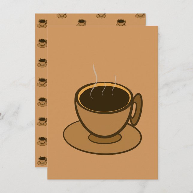 Moderno café café marrón de mediados de siglo (Anverso / Reverso)