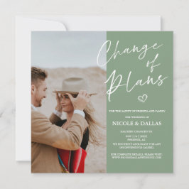 Moderno cambio Boda de planes Invitación