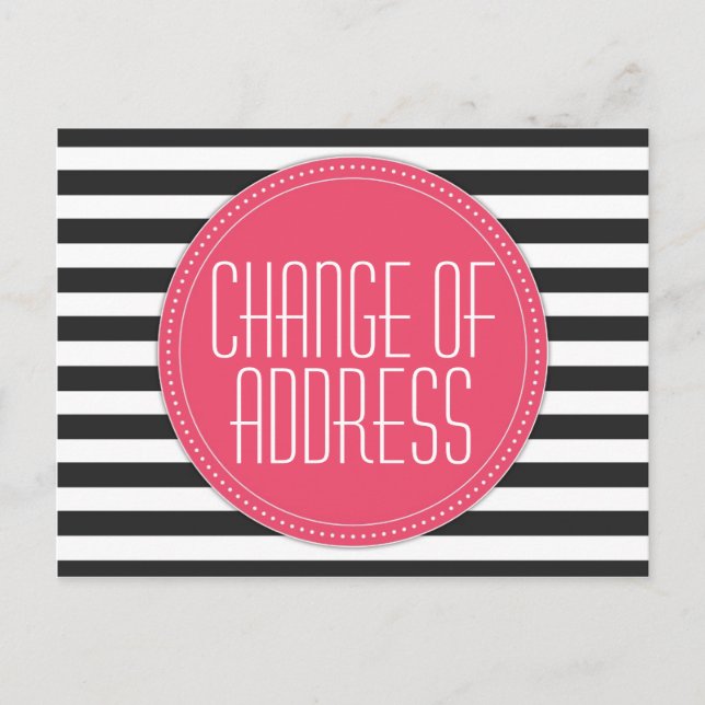 Moderno cambio rayado de postales de direcciones (Anverso)