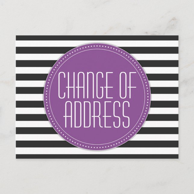 Moderno cambio rayado de postales de direcciones (Anverso)