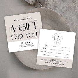 Moderno Certificado de Regalo de Salón Personaliza