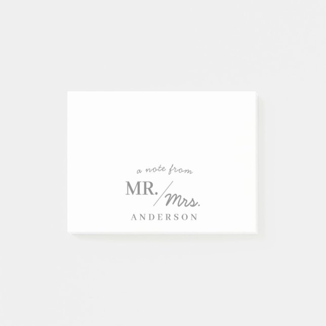 Moderno Chic Una Nota De Los Señores Pareja Recién (Anverso)