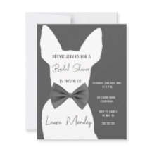 moderno Chihuahua perro Bridal Shower Invitación