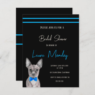 moderno Chihuahua perro Bridal Shower Invitación