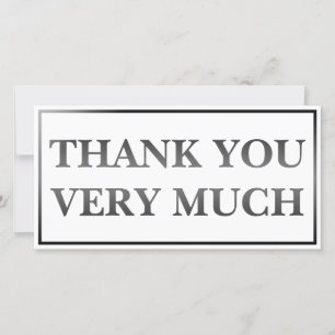 Moderno Clásico Elegante Negro Impreso Gracias