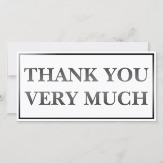 Moderno Clásico Elegante Negro Impreso Gracias