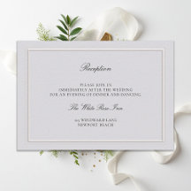 Moderno Clásico Elegante Tarjeta de Recepción de B
