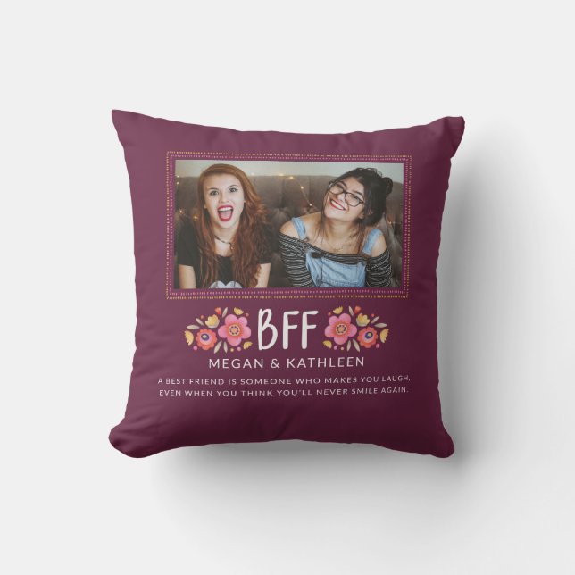 Moderno Cojín decorativo de fotos de los mejores a (Anverso)