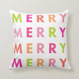 Moderno Cojín decorativo de Navidad Neon Merry