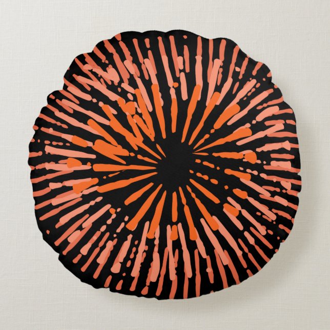 Moderno Cojín decorativo Naranja colorido (Anverso)