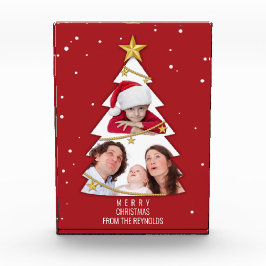 Moderno Collage de fotos de árbol navideño merry r