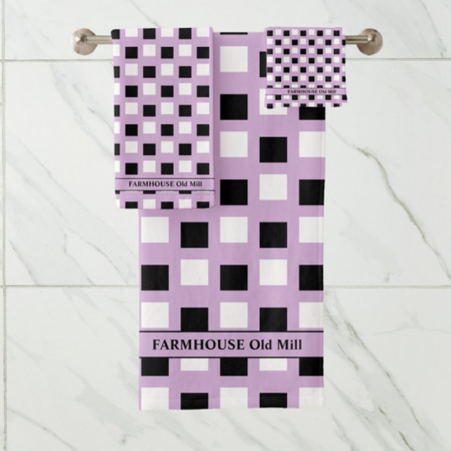 Moderno conjunto de toallas de baño negro de lavan (Subido por el creador)