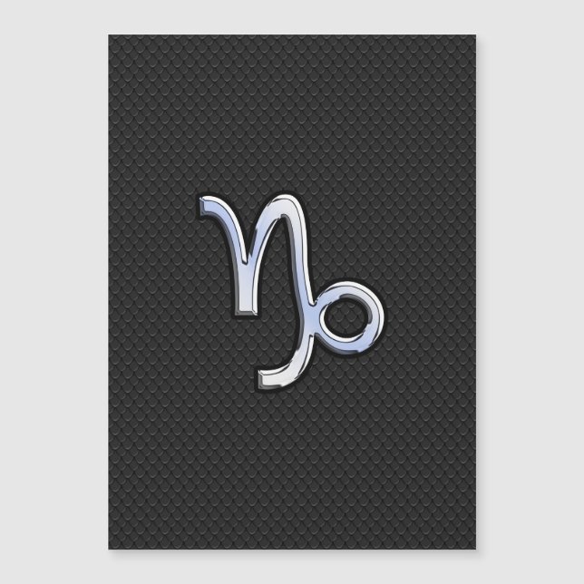 Moderno cromo como el Rótulo Capricornio al estilo (Anverso)