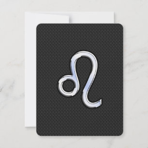 Moderno cromo como el Rótulo Leo en piel de serpie