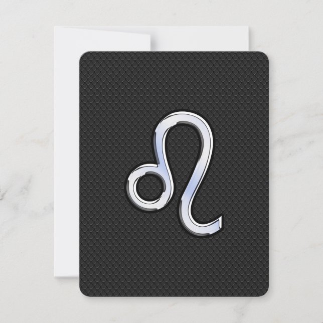 Moderno cromo como el Rótulo Leo en piel de serpie (Anverso)