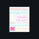 Moderno cuarto de baño Reglas Arte de tela Imprimi<br><div class="desc">Moderno cuarto de baño Reglas Arte de tela Imprimir</div>