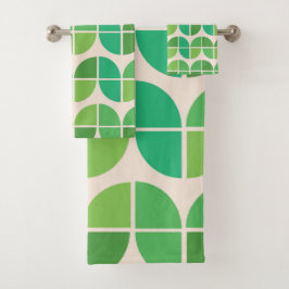 Moderno de mediados de siglo Patrón con verde geom