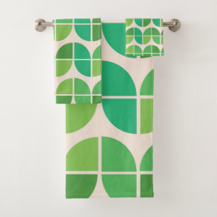Moderno de mediados de siglo Patrón con verde geom