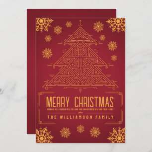 Moderno Deco Árbol de Navidad Snowflakes Naranja R