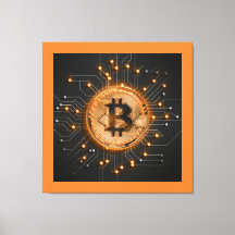 moderno decoración de oficina cripto BITCOIN LOGO