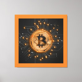 moderno decoración de oficina cripto BITCOIN LOGO 